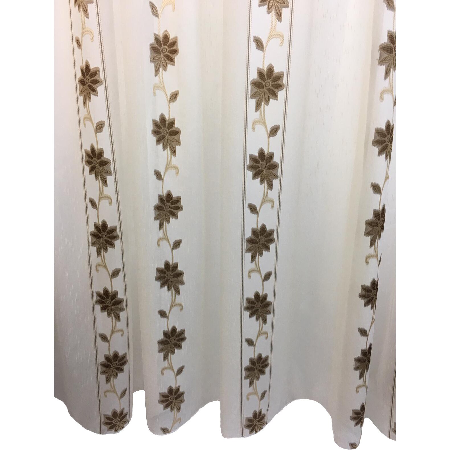 Perdea ivoire brodata 500X245cm cu rejansa by Liz Line-RD495
